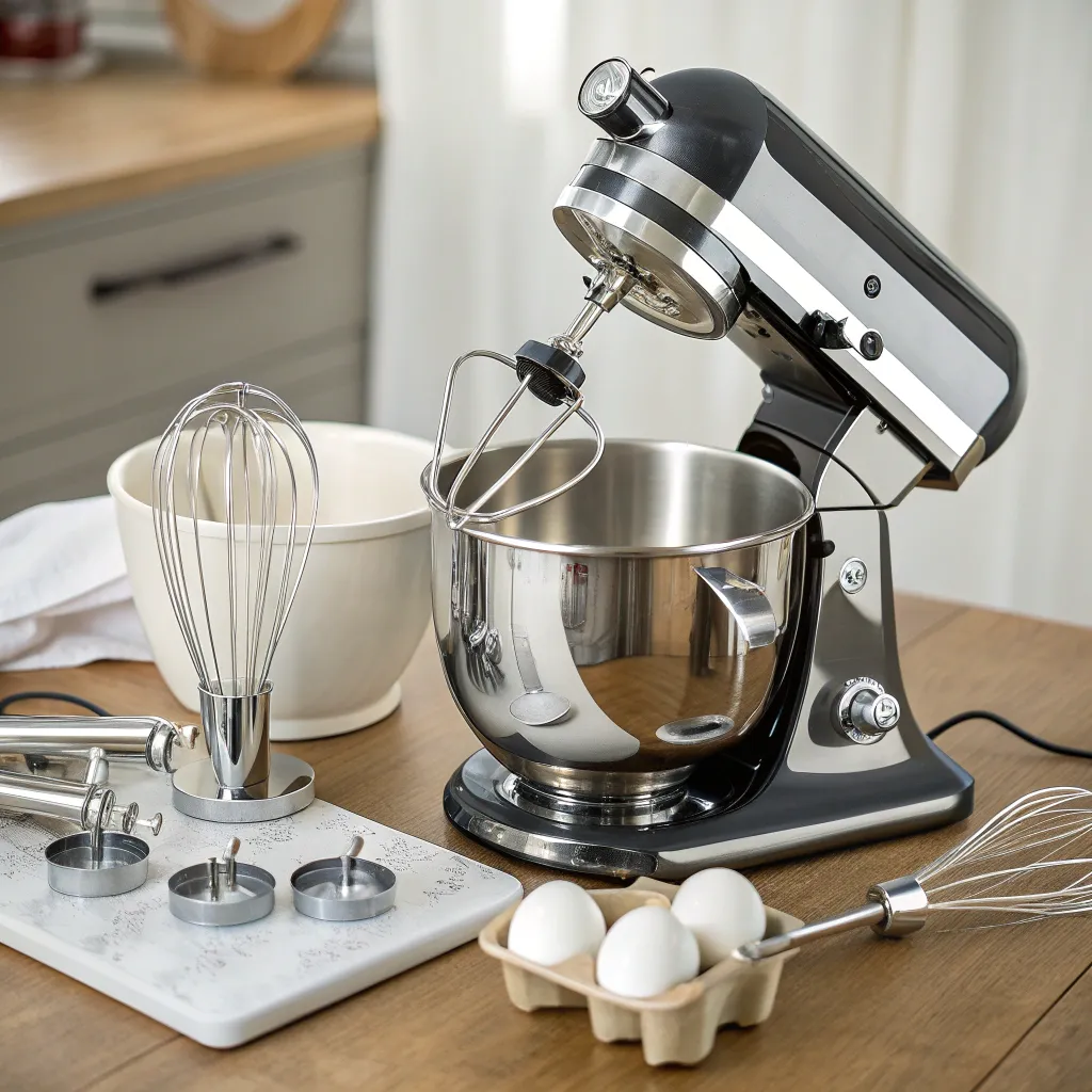 Stand mixer with multiple attachments