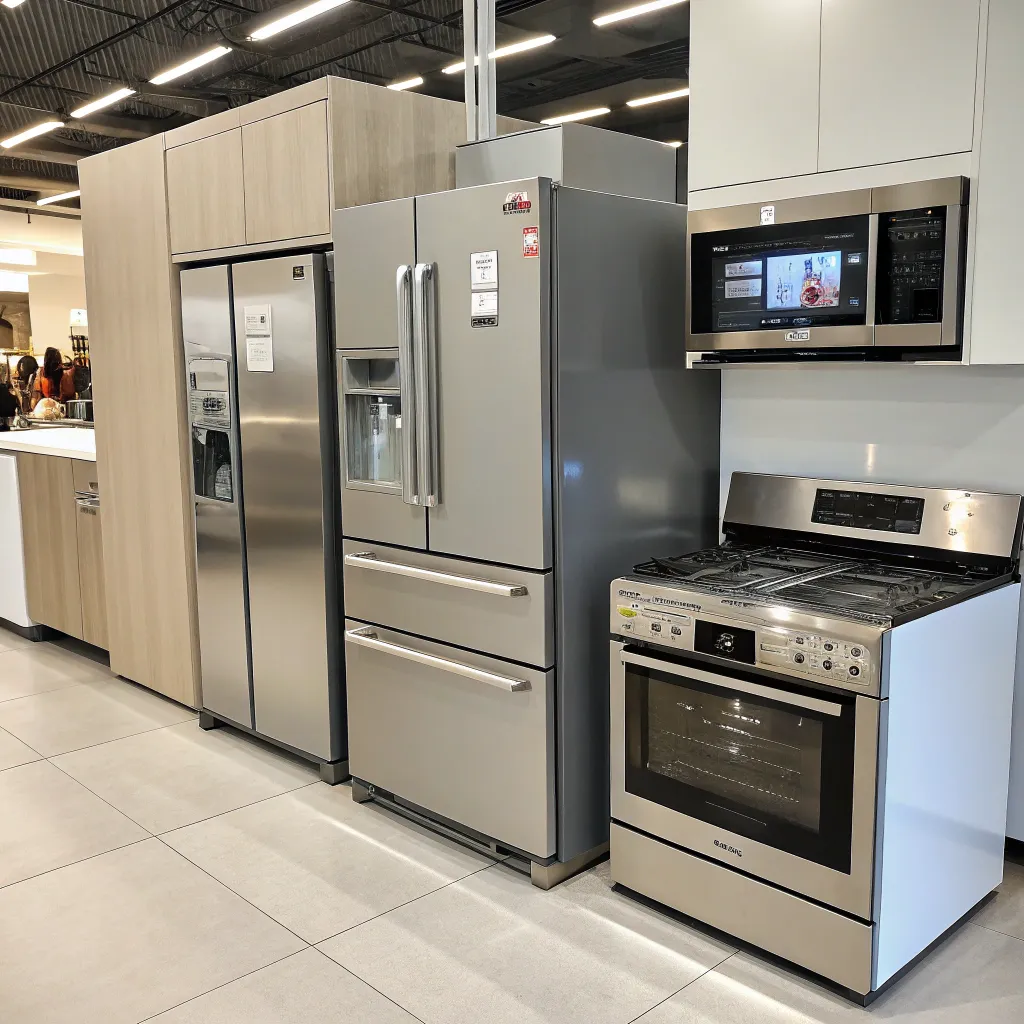 Modern Kitchen Appliances on Display